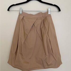 J. Crew Camel Pleated Bubble Skirt